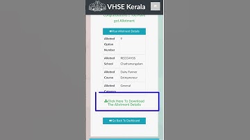 Plus One VHSE first allotment 2023 Published, Plus one first allotment result 2023,  Live demo video