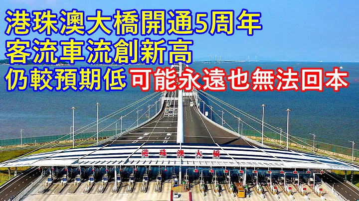 港珠澳大橋開通5周年 客流車流創新高 ! 仍較預期低 可能永遠也無法回本 ! 應主打融入大灣區的戰略意義 ?! - 天天要聞