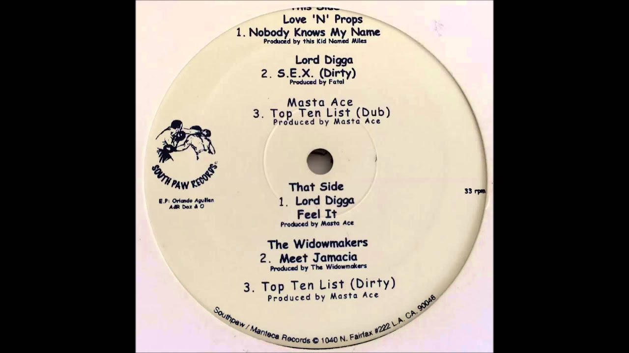 Masta Ace ~ Top Ten List (Dirty) ~ Southpaw 1995 BKNY