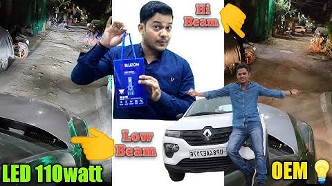 My Kwid got💥Brightest LED || LED और Bulb💡दोनो का मज़ा लो || Renault Kwid Upgrade Low Beam H7 BLUZON