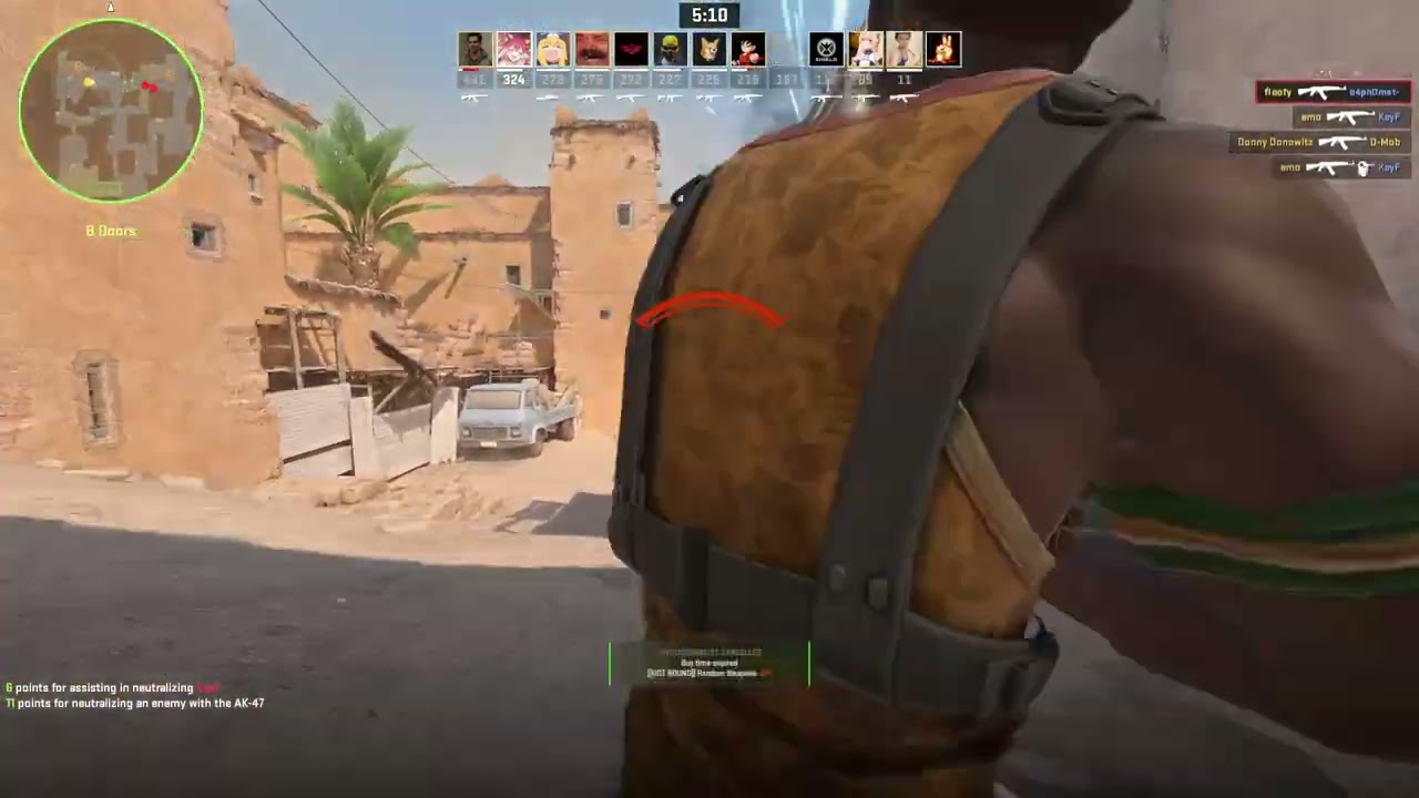 random deathmatch in cs2  some loser tried to kick me but too bad nobody likes him KEK