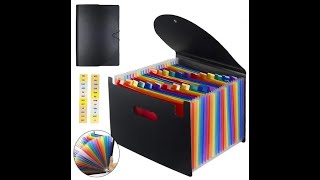 24 Pocket Expanding File Folder With Cover