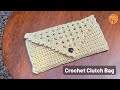 How to Crochet Clutch Bag | Easy Crochet Purse with Granny Triangle -Beginner Friendly Crochet Pouch