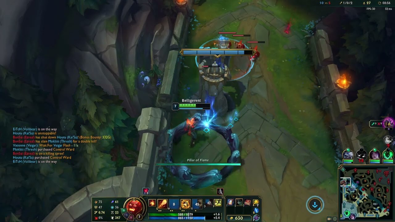 LOL Ranked Flex always Brand with ⁦Houtu S on Kai'Sa and ⁦Mokliiii⁩ S+ on Thresh