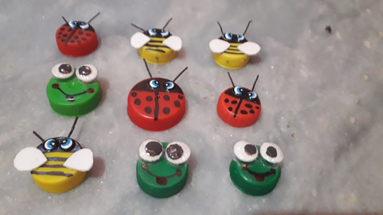 joaninhas🐞/abelhinhas🐝/sapinhos🐸 c / tampinhas de pet / DO LIXO AO LUXO!