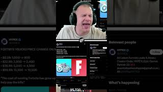 Jynxzi Reacts To Epic Games Raising Price Of Fortnite V-Bucks 💔 #jynxzi #reaction #fortnite #vbucks