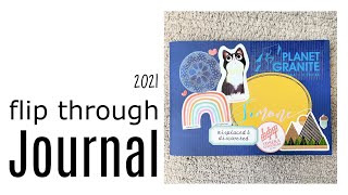 Completed Creative Journal 2021 flip through A5 horizontal