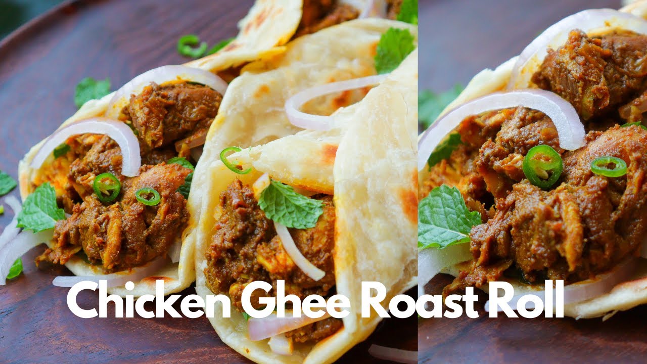 Chicken Ghee Roast Roll | Mangalorean Style Recipe | Chicken Ghee Roast Recipe