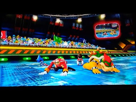 Mario Sonic At The Olympic Winter Games Team Dr Eggman Gets Last Place In Dream Short Track