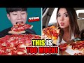 Mukbangers eating WHOLE PIZZAS