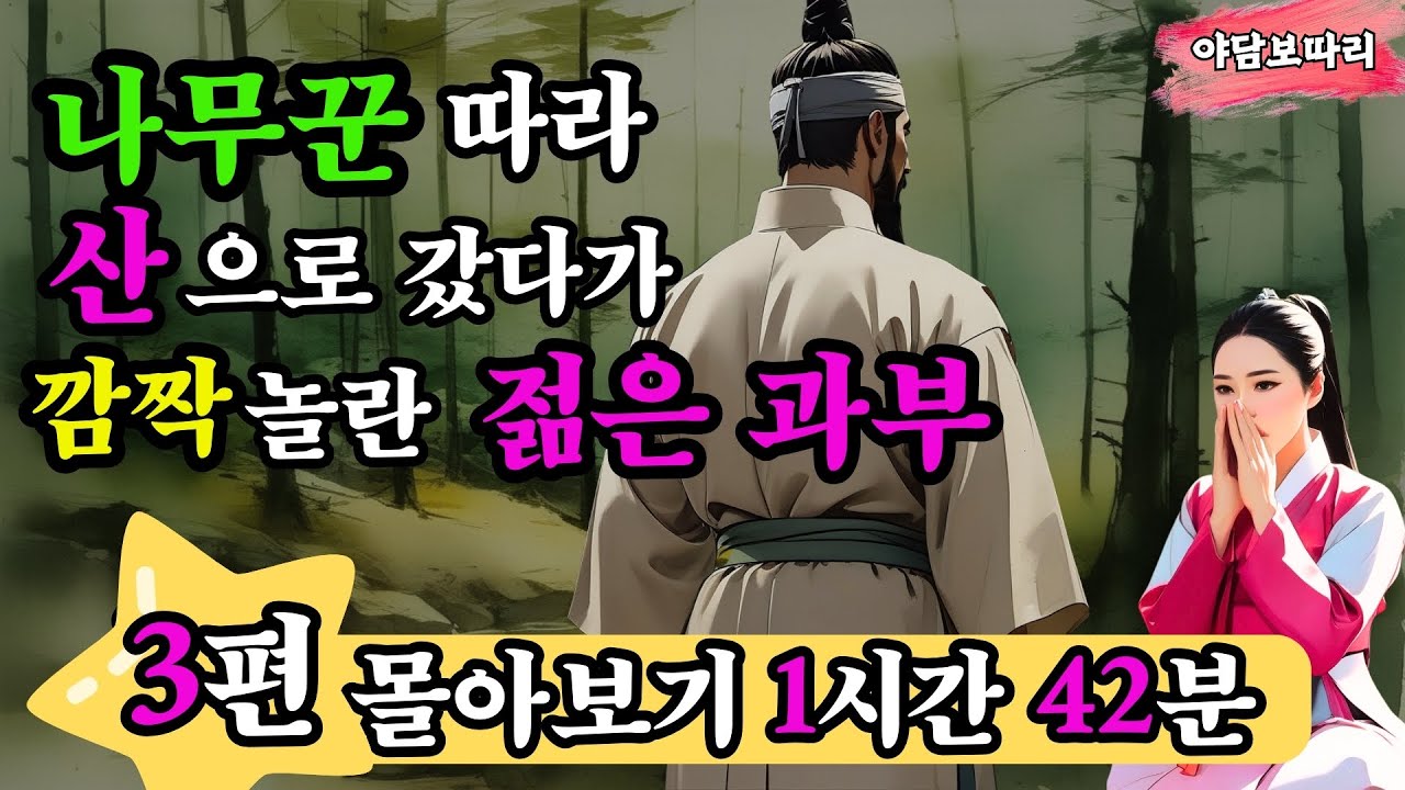 [야담보따리 몰아보기9] 나뭇꾼의 능력때문에 산으로 따라 들어간 젊은 과부  / 야담  / 조선시대 / 설화 / 민담 / 야담이야기 / 옛날이야기