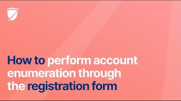 Account Enumeration through the Registration Form