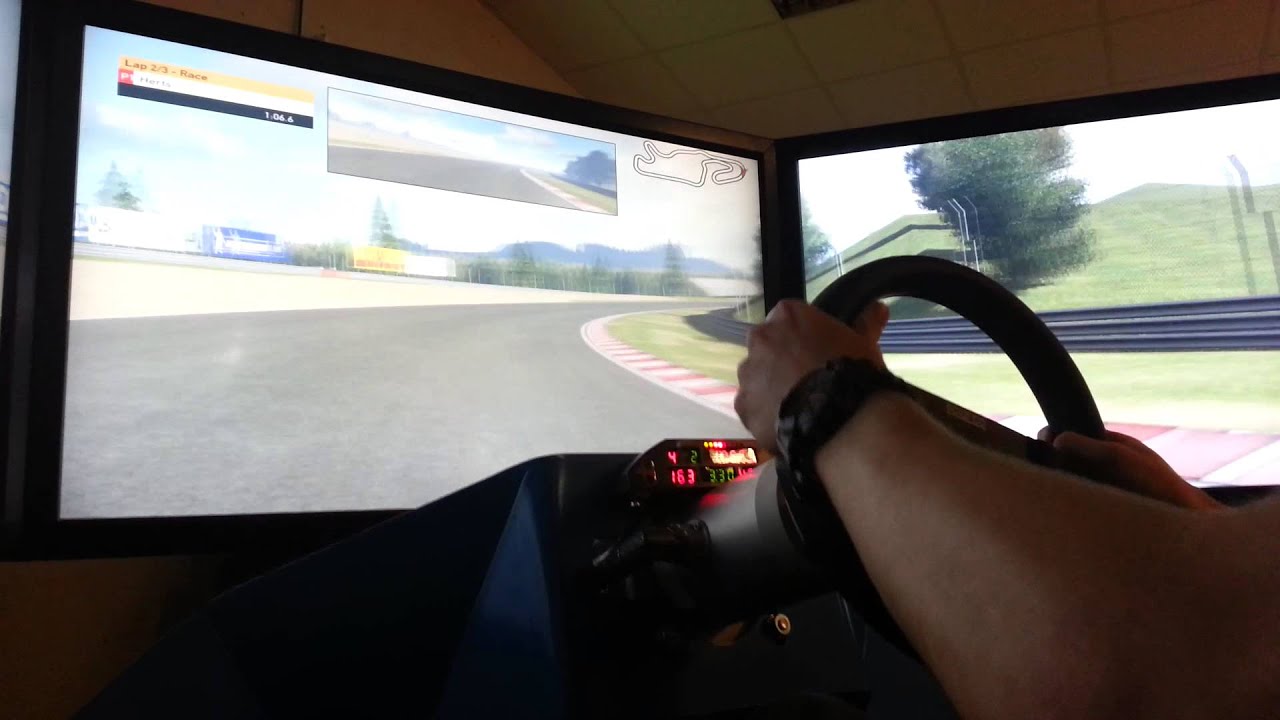 Racing simulator at University of Hertfordshire - YouTube