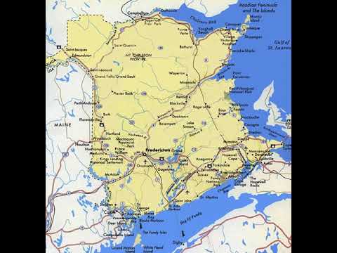 map of New Brunswick Canada