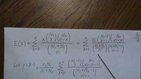 Mean and Variance Hypergeometric Distribution