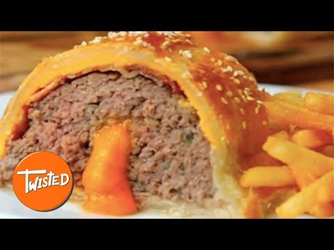 Giant Cheeseburger Wellington Recipe  How To Make Beef Wellington  Twisted