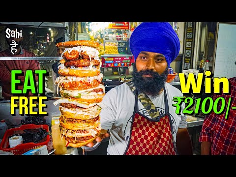 Rs 500 ka Burj Khalifa Burger | Street Food India | Eat & Win ₹2100