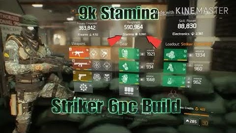 The Division 1.8 - Striker 9k Stamina Build+Gameplay