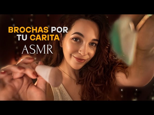 ASMR Pasando brochas por tu carita | Sencillo pero relajante