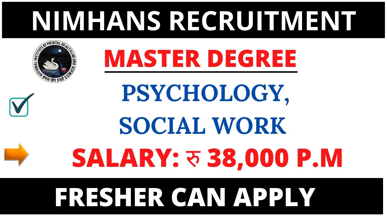 Latest nimhans psychology vacancy in bengalurunimhans recruitment