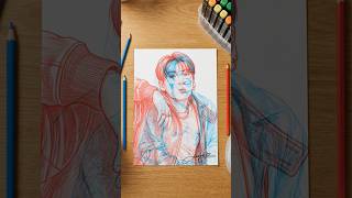 Jungkook (BTS) 💙❤️ 3d drawing #art #jungkook #bts #drawing #3dart #fanart #shorts