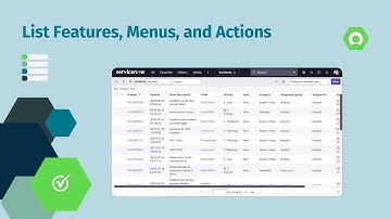 ServiceNow List Features, Menus and Actions
