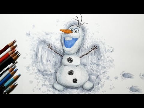 アナと雪の女王2 オラフを描いてみた 雪だるま 色鉛筆 The Snow Queen 2 Drawing Olaf Youtube