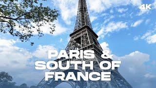 Travel From Paris To South of France In 15 min (4K) | 파리+남프랑스 15분만에 여행하기 (4K)