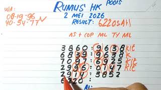 BOCORAN HK MALAM INI | PREDIKSI HK 2 MEI 2026 | RUMUS HK , RUMUS EKOR, KEPALA,RUMUS 3D 2D 4D HK