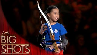 9-Year-Old Archery Prodigy Emily Shows Off Her Skills