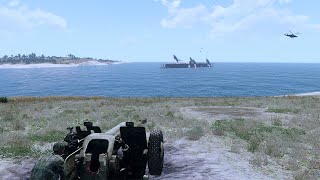 Russian Most Expensive Ship Get Destroyed by Ukraine Artillery Anti-Tank And Helicopter - ARMA 3