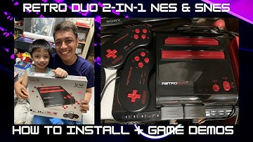 RETRO DUO 2-in-1 NES & SNES CONSOLE UNBOXING + HOW TO INSTALL + GAME DEMOS - CJ CARPIO