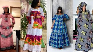 2022 MODE AFRICAINE : BOUBOU STYLES 2022 / AFRICAN BOUBOU STYLES / Modèle de longue Robes en pagne