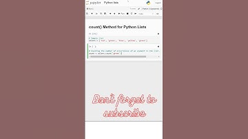 7. count() Method for Python Lists
