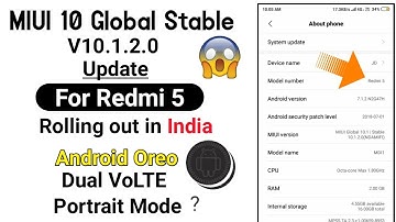 MIUI 10.1.2.0 Global Stable Update Rolling Out For Redmi 5 | Download link