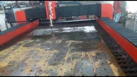 PERFECT ENGINEERING CNC PLASMA CUTTING MACHINE WITH TABLE TOP STRUCTURE INCLUDING WATER BED