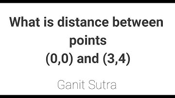 Find the distance between points (0,0) and (3,4) using distance formula| 1 minute maths| Ganit Sutra