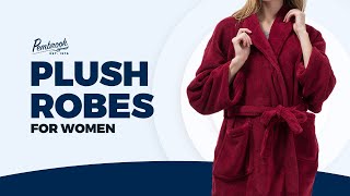 Spa Robe For Women Fuzzy Robe With Pockets - Plush Fleece Plush Robes Pembrook