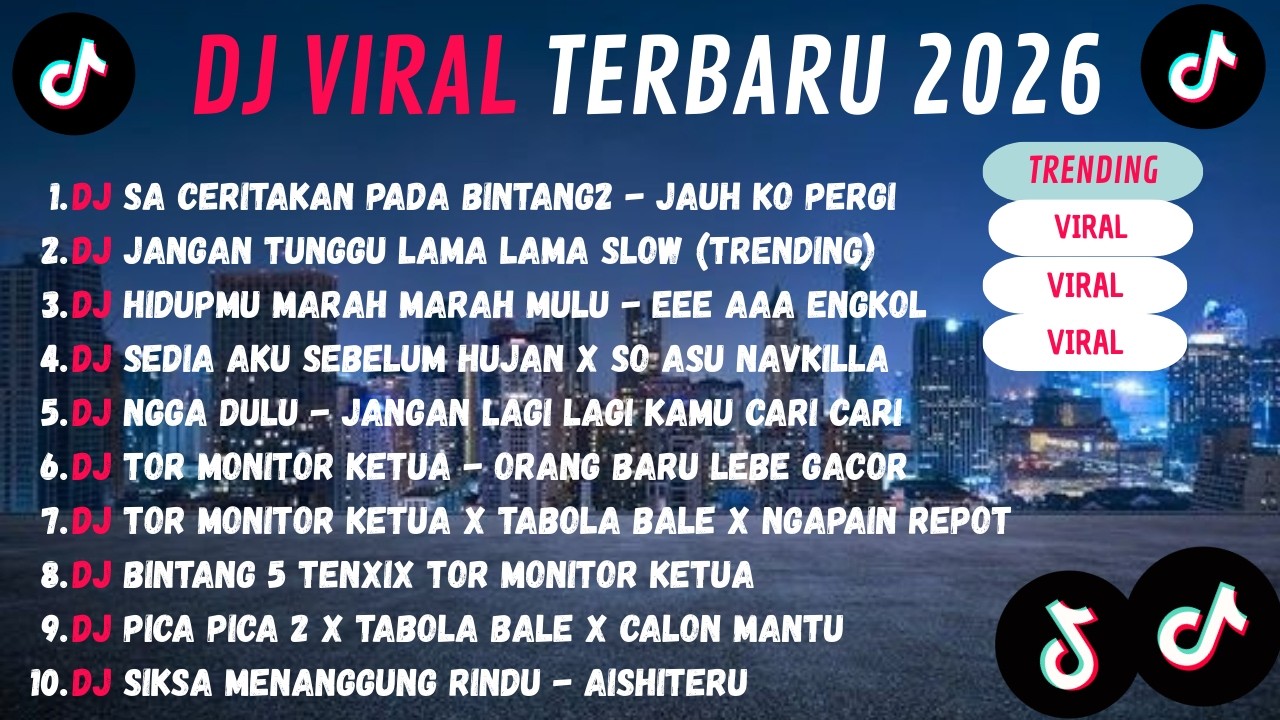 DJ TIKTOK TERBARU 2026🎵DJ SA CERITAKAN PADA BINTANG BINTANG 🎵SEDIA AKU SEBELUM HUJAN FULL ALBUM🎵.