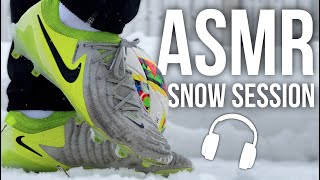 ASMR Snow Training Session For Soccer / Football In Nike Phantom GX2
