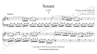 Mozart : Sonata K 545 (2/3 : Andante) -- Urtext chords