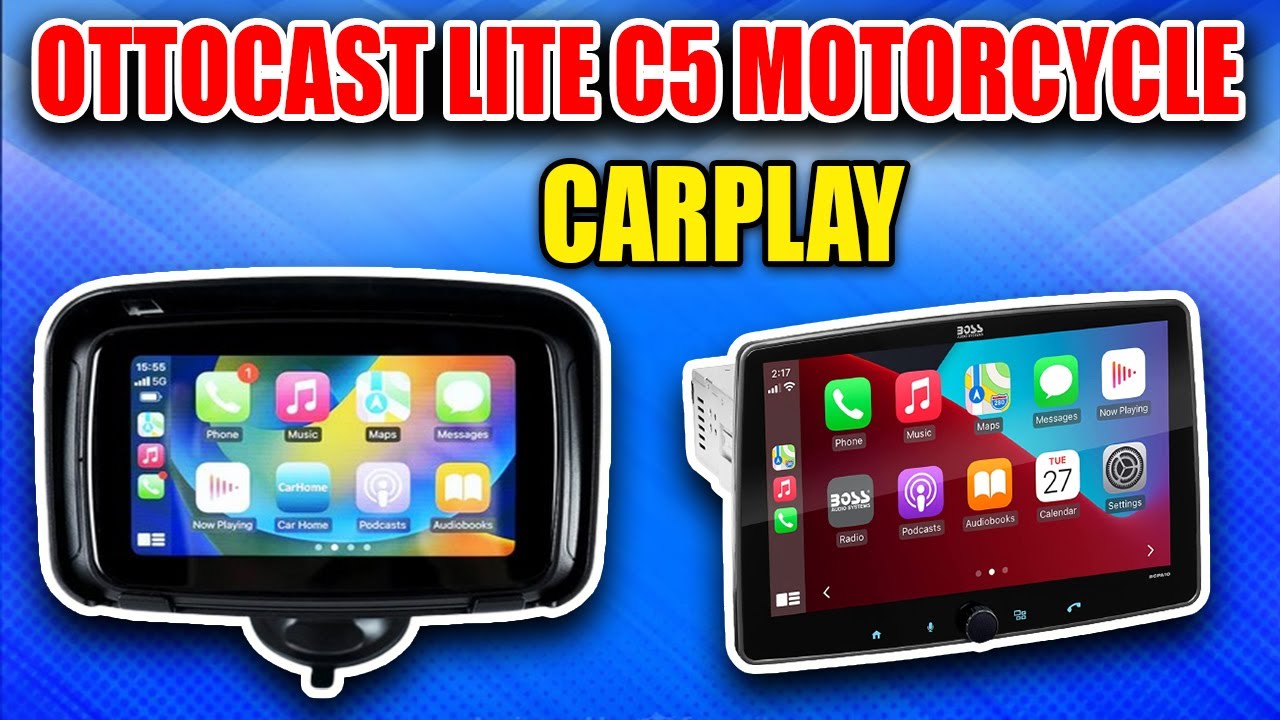 OTTOCAST Portable Motorcycle Wireless CarPlay/Android Auto Screen