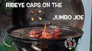 Ribeye Caps on the Jumbo Joe! Reversed Seared!