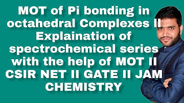 Molecular Orbital Theory of Pi bonding in Octahedral Complex ll CSIR NET II GATE II JAM #gate