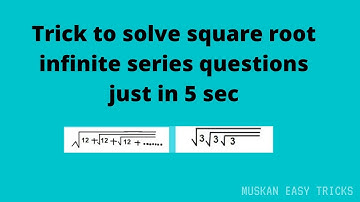 square root infinite series question|square root simplification|Trick to solve infinite Root problem