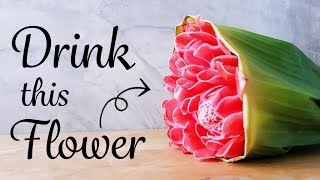 Make Torch Ginger Flower Limeade Natural Pink Tea