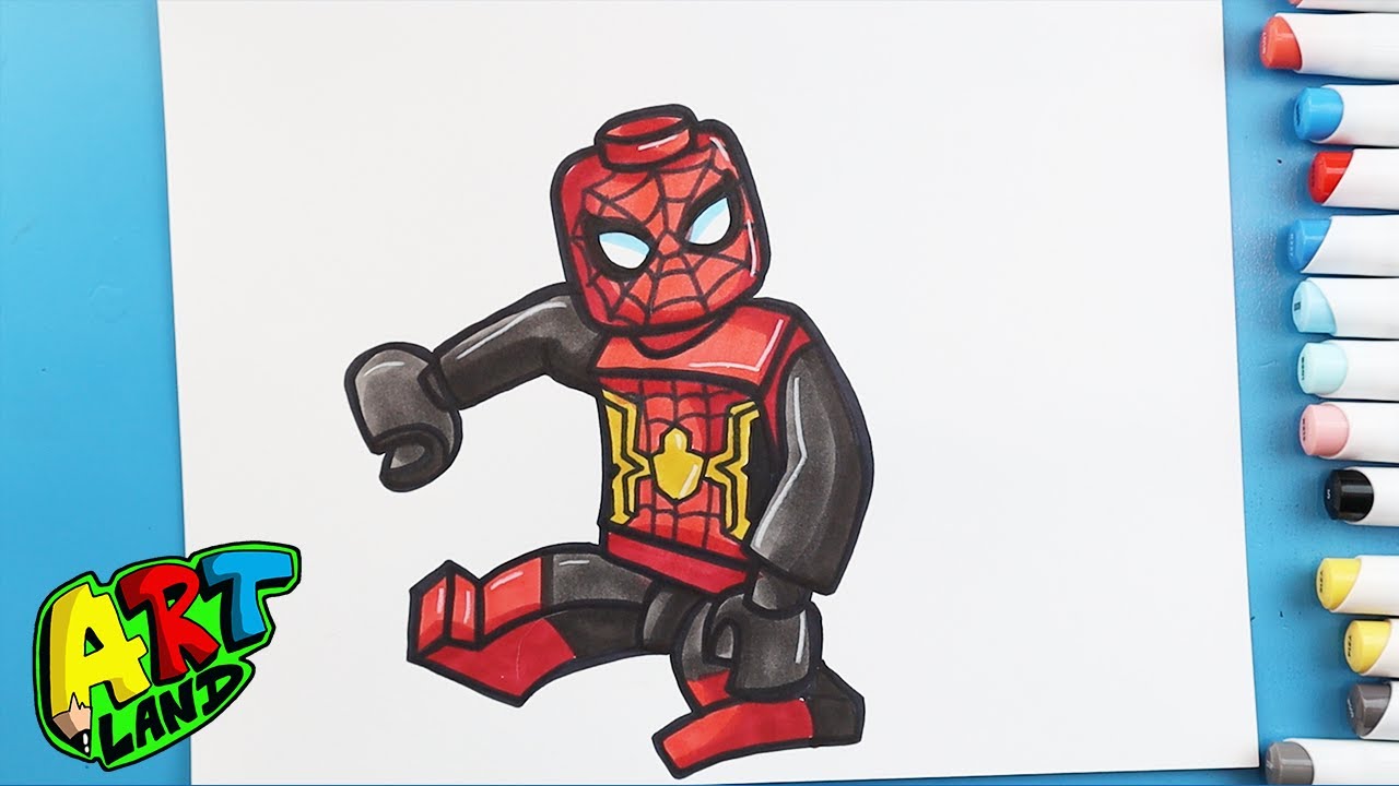 How to Draw LEGO SPIDERMAN NO WAY HOME - YouTube