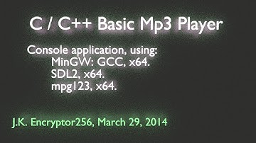 C / C++ Win x32, x64 Basic Mp3 Player