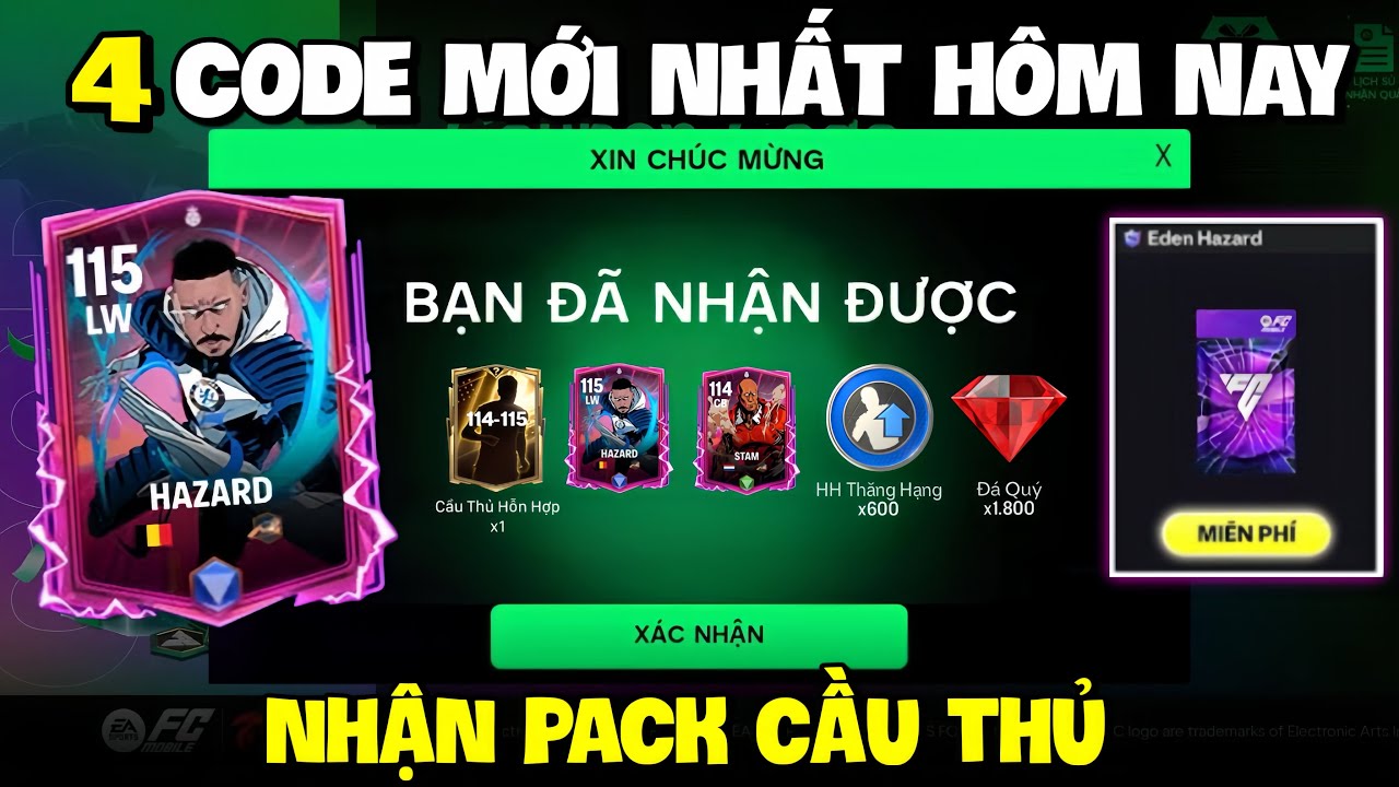 Nhập 4 Code Fc Mobile VN Mới Nhất Nhận FV, Pack Cầu Thủ Và Gem Miễn Phí Còn Sử Dụng Được