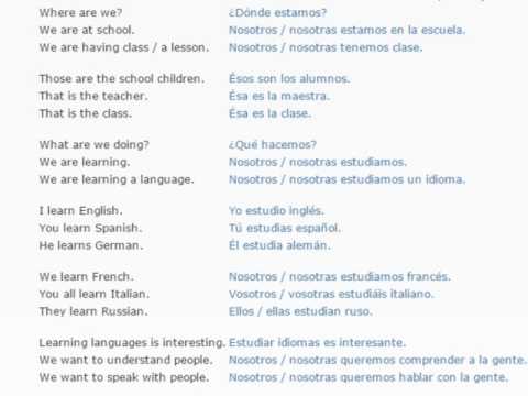 Spanish lesson/English lessons how to study spanish  4 (At school)